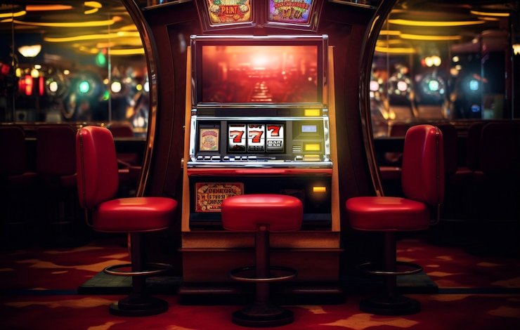 Meja Baccarat live dealer di studio depo69 dengan kartu yang sedang dibagikan oleh dealer profesional