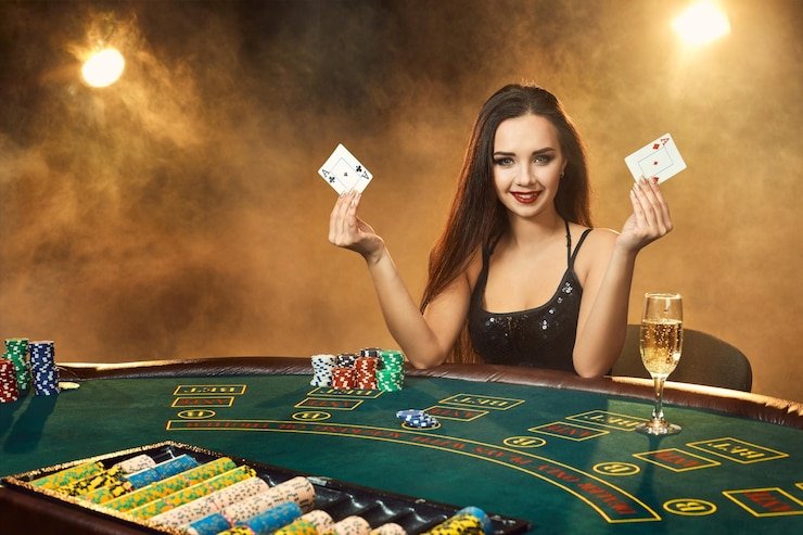 Meja Dragon Tiger live dealer di depo69 dengan kartu Dragon dan Tiger yang ditampilkan